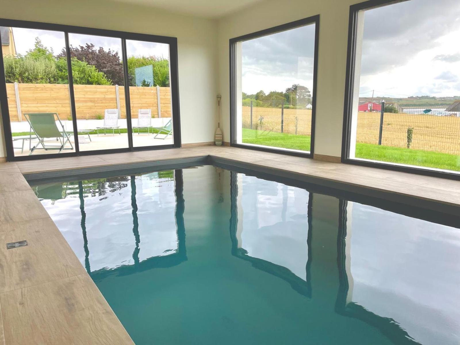 Magnifique Maison Vue Mer Avec Piscine Interieure カランテック エクステリア 写真