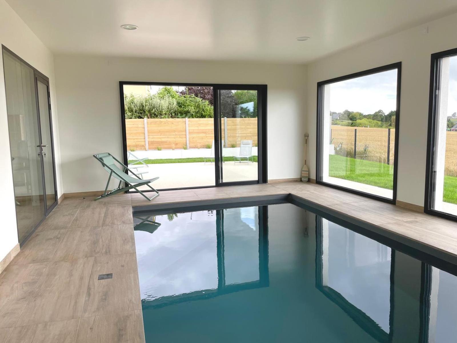 Magnifique Maison Vue Mer Avec Piscine Interieure カランテック エクステリア 写真