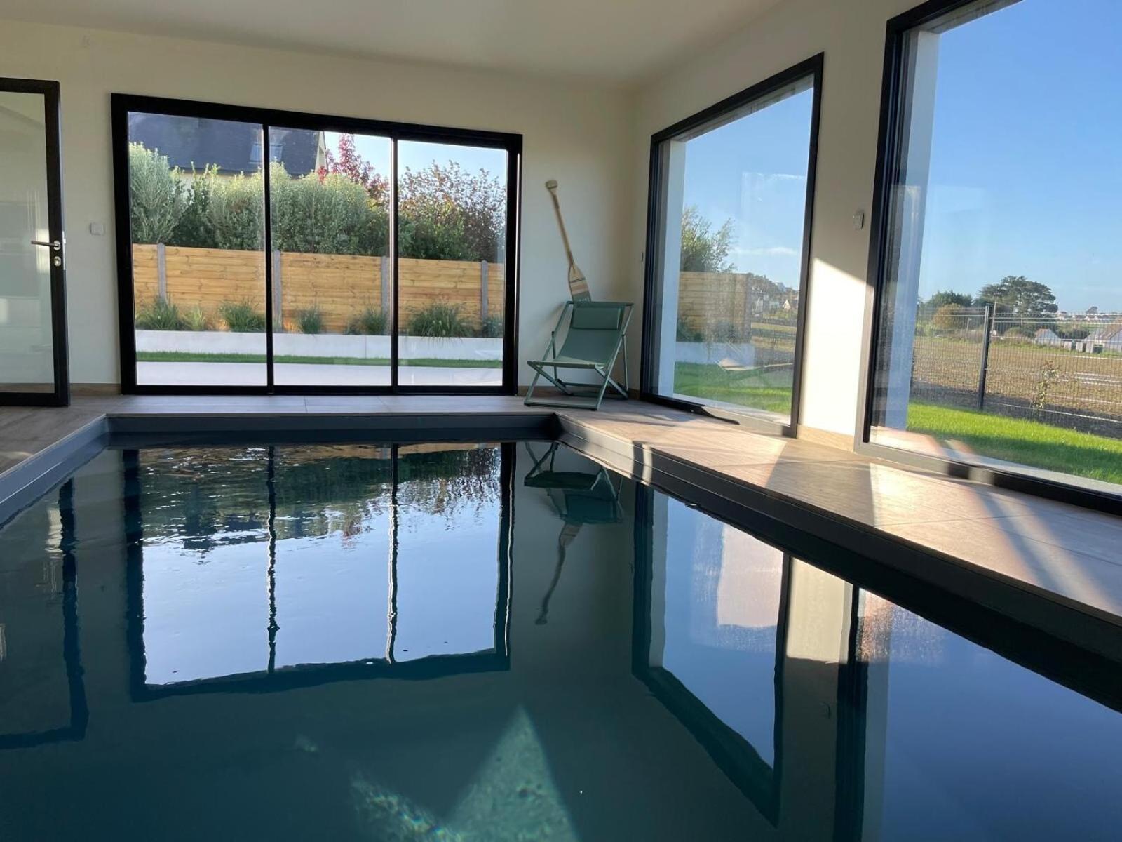 Magnifique Maison Vue Mer Avec Piscine Interieure カランテック エクステリア 写真