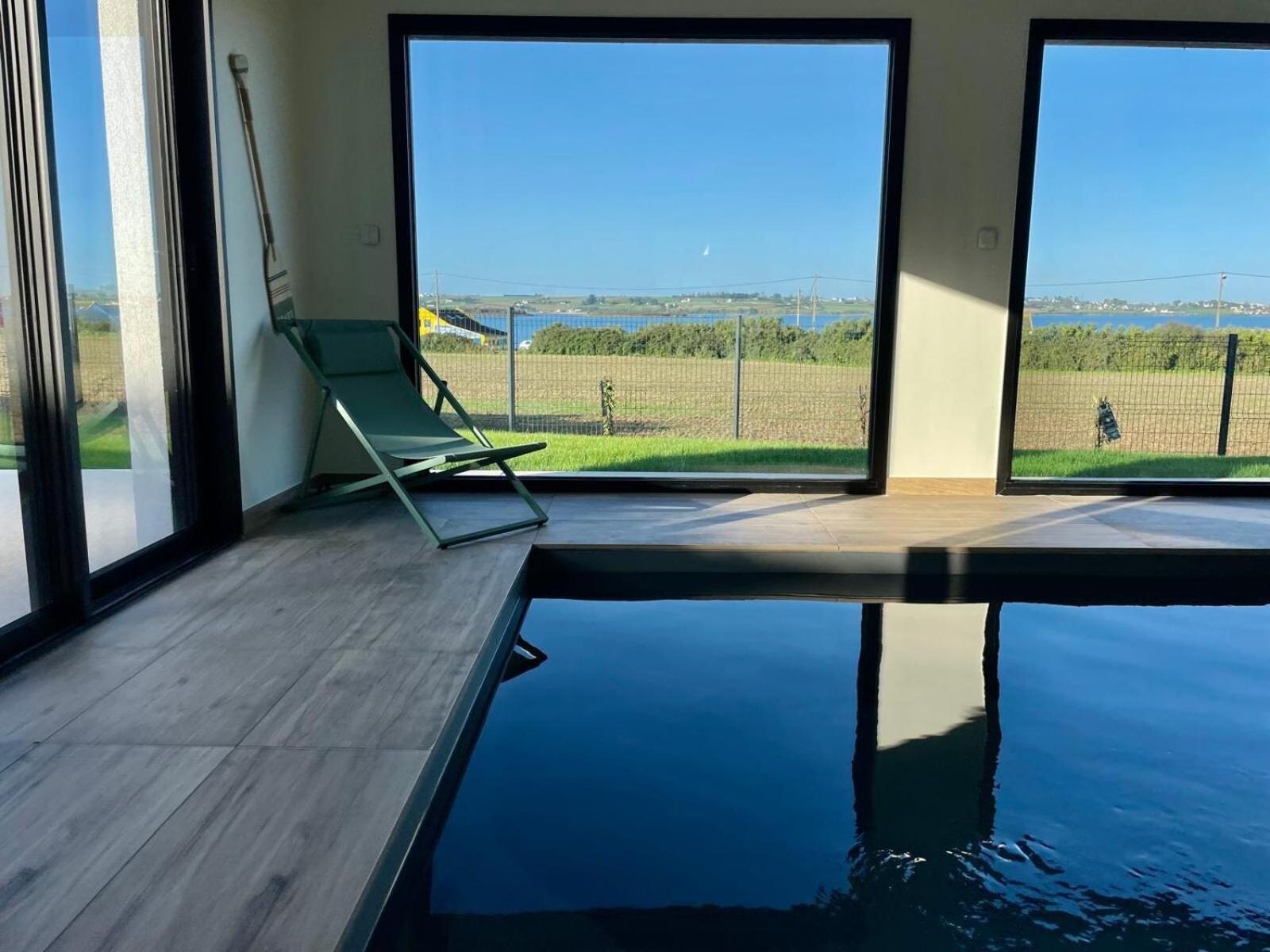 Magnifique Maison Vue Mer Avec Piscine Interieure カランテック エクステリア 写真