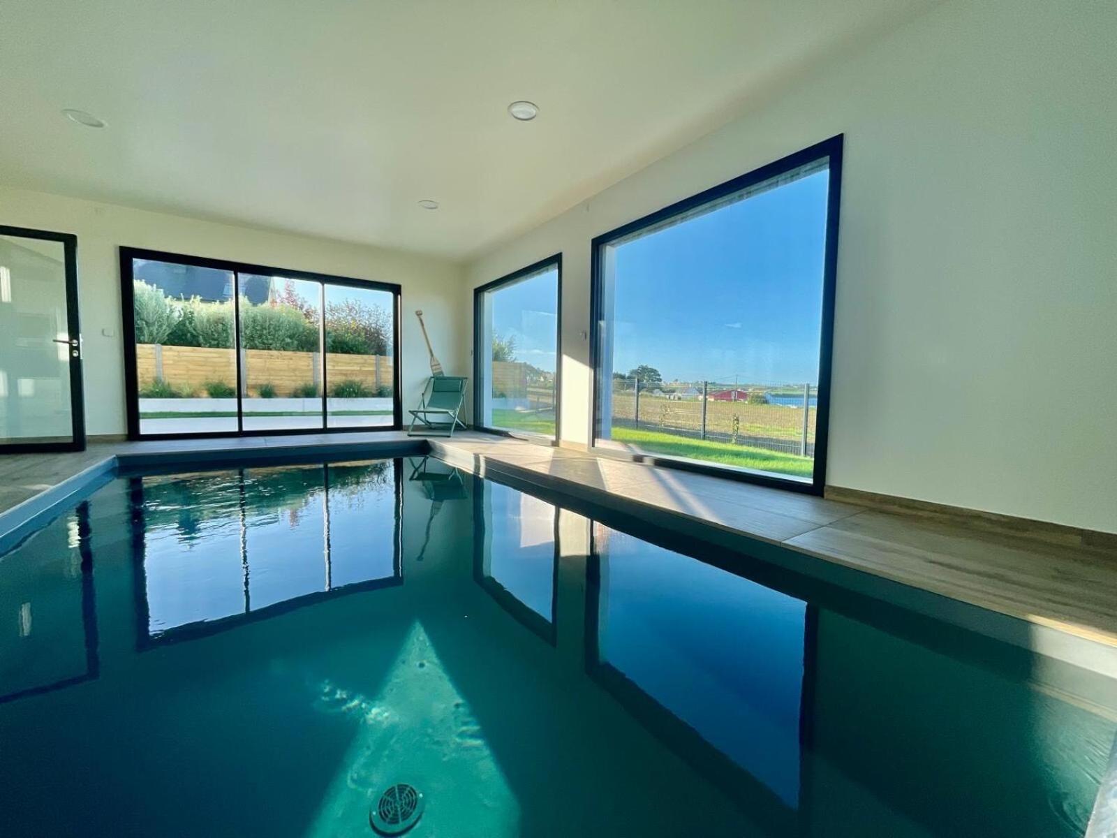 Magnifique Maison Vue Mer Avec Piscine Interieure カランテック エクステリア 写真