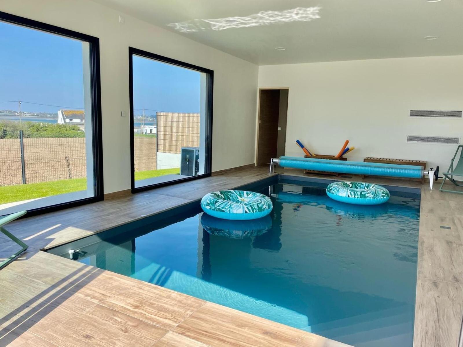 Magnifique Maison Vue Mer Avec Piscine Interieure カランテック エクステリア 写真