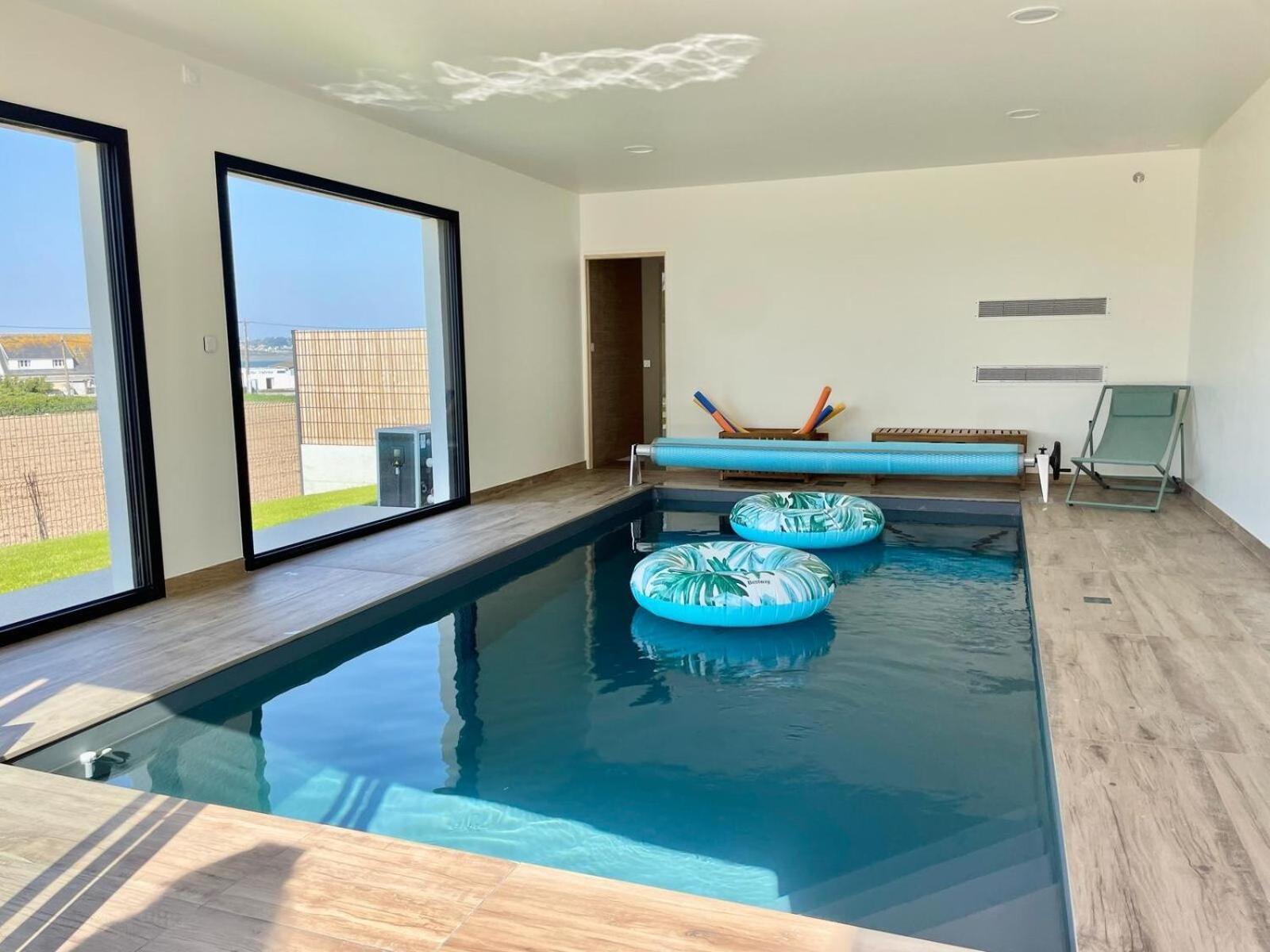Magnifique Maison Vue Mer Avec Piscine Interieure カランテック エクステリア 写真